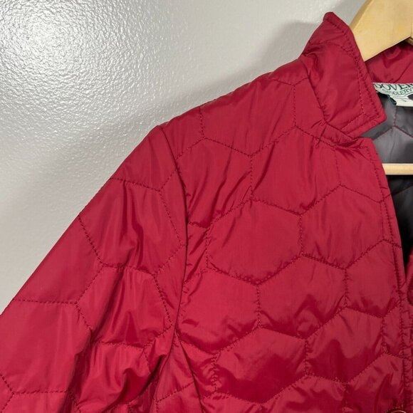 Dover Saddlery Cecilia Jacket Size Small Red Equestrian Quilted Water Resistant - Picture 7 of 13